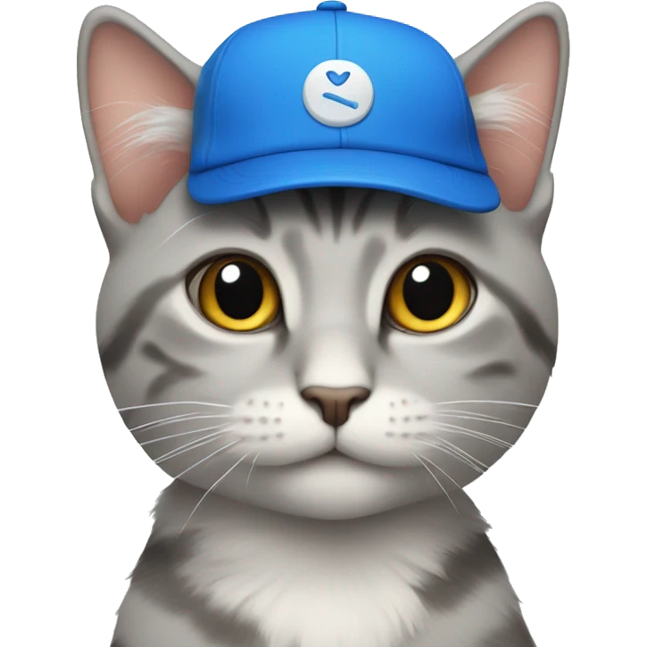 Cat wearing a blue cap  emoji