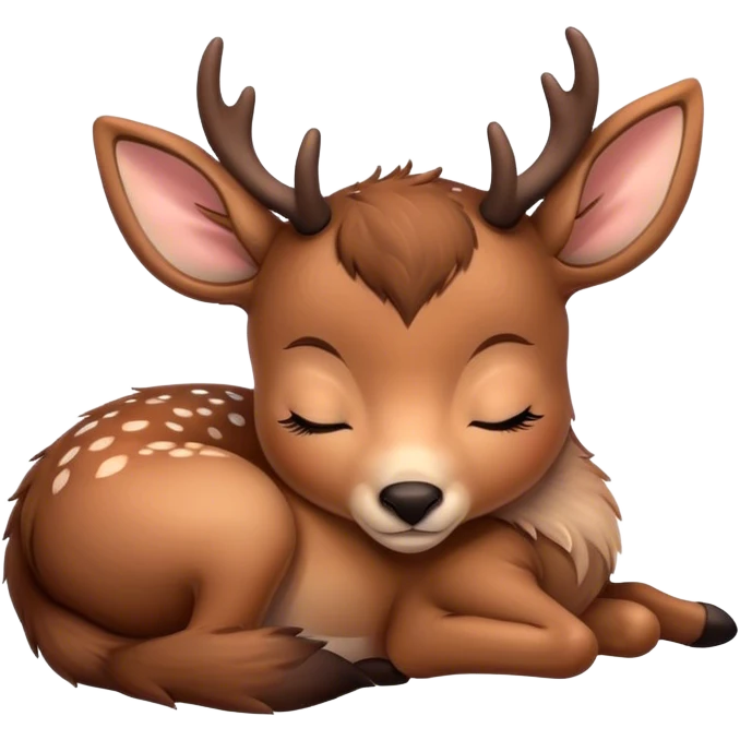 Ein süßes schlafendes Reh emoji