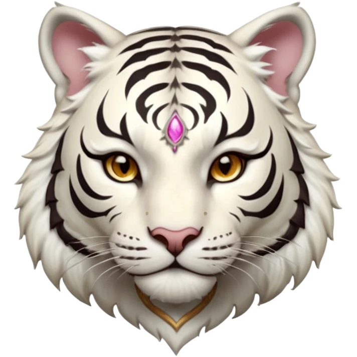 ESO Female white tiger khajiit leader of the umbral rose  emoji