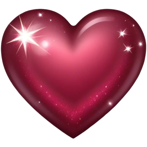 Burgundy heart sparkle  emoji