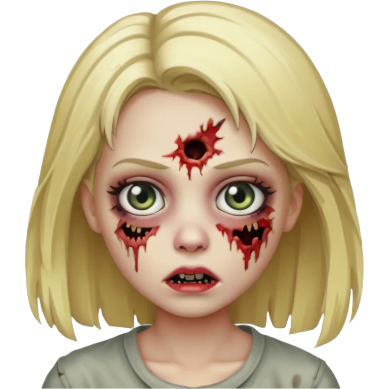 girl zombie with blonde hair emoji