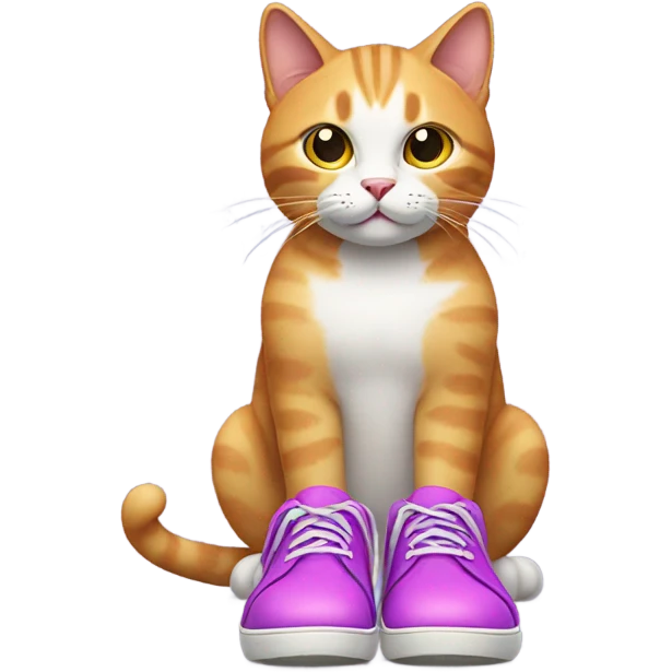 Cat wearing shoes emoji