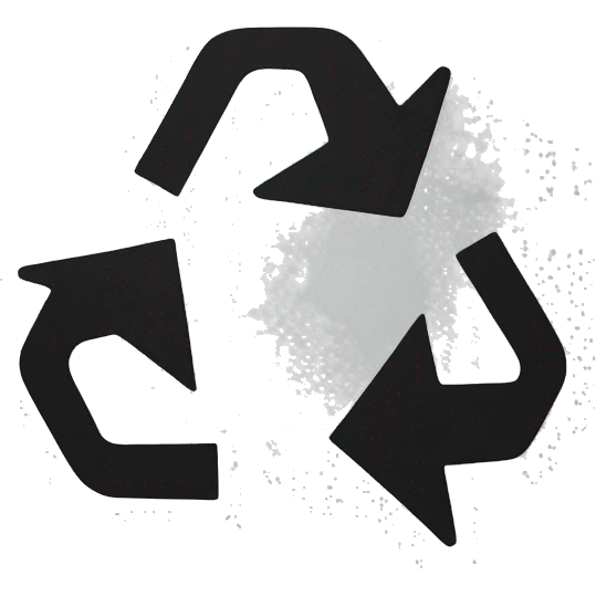 black recycle sign  emoji