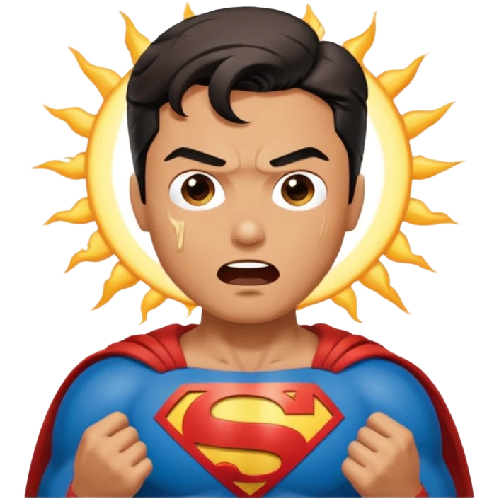 Superman spewing shit in the sun emoji