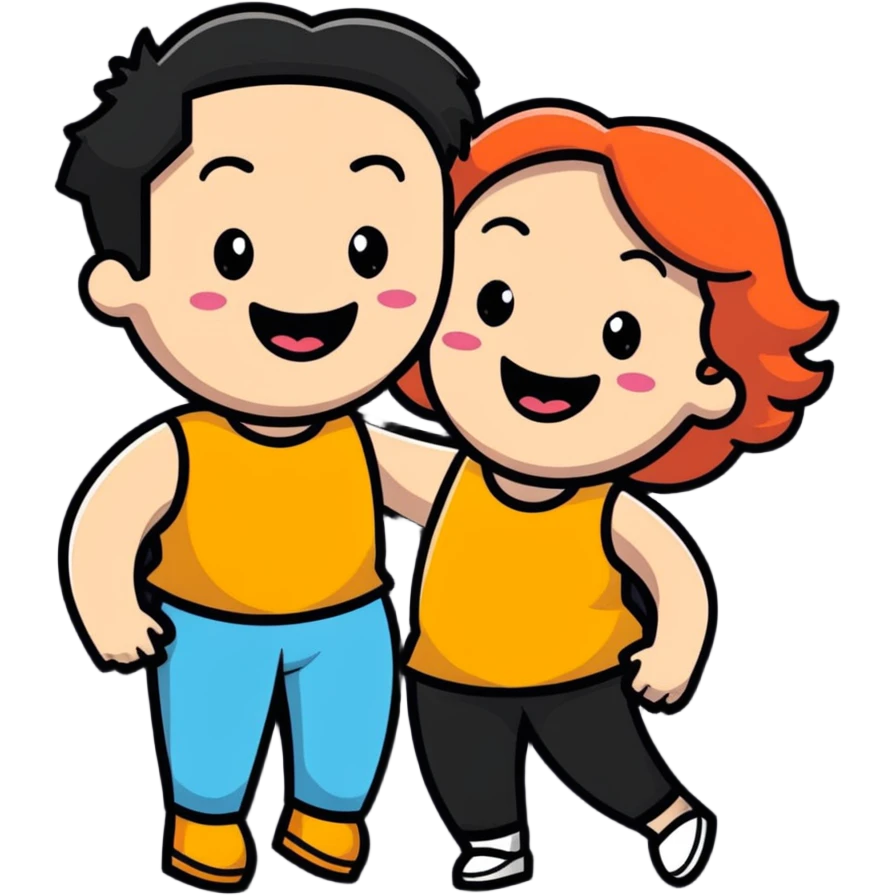 couple laughing together emoji