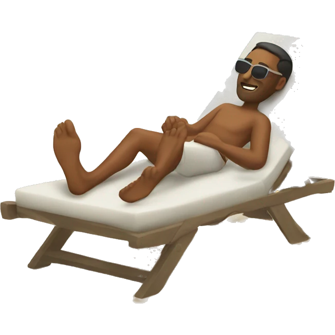 man sunbathing emoji