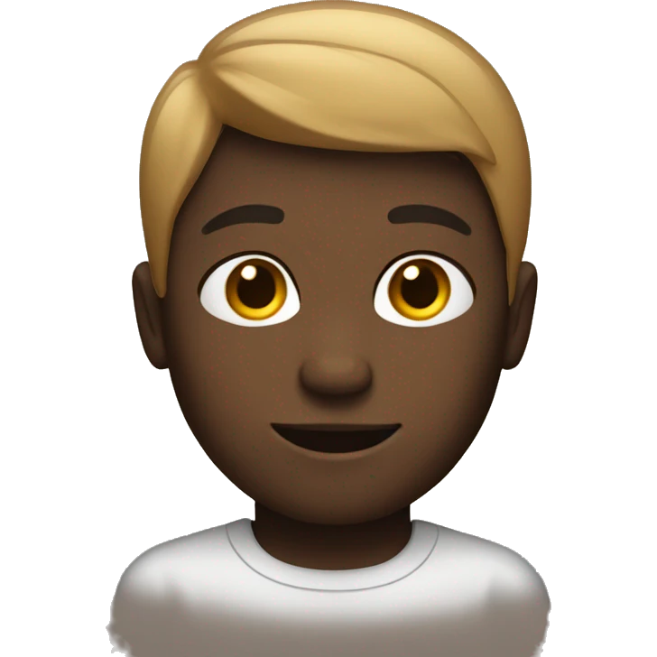 boy with a middle part haircut emoji