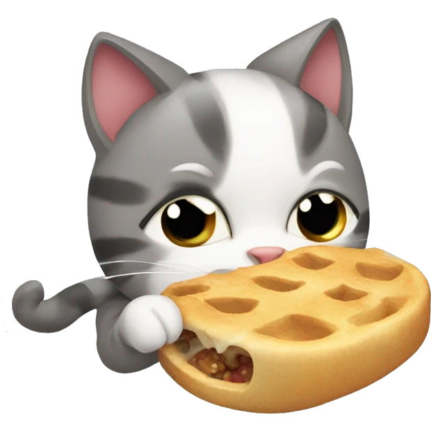 Cat eating so much emoji