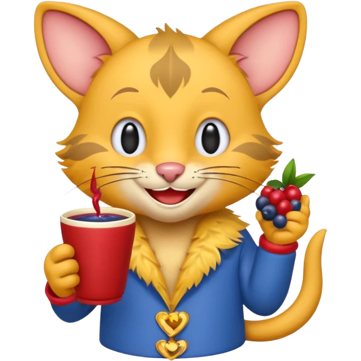  Tom and Jerry emoji com elementos da cultura do Pará, Brasil, sem texto emoji
