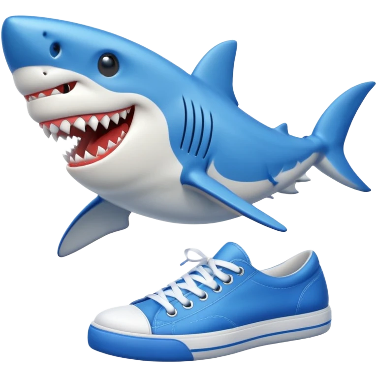 Tralalero tralala shark with blue shoes emoji