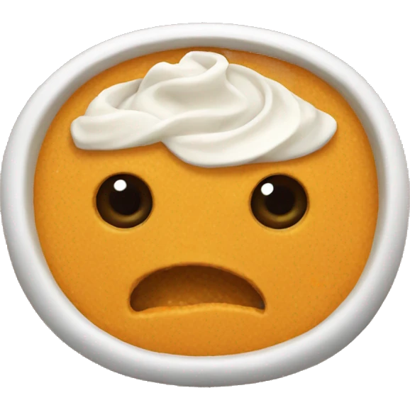 Pumpkin porridge don't have eyes emoji