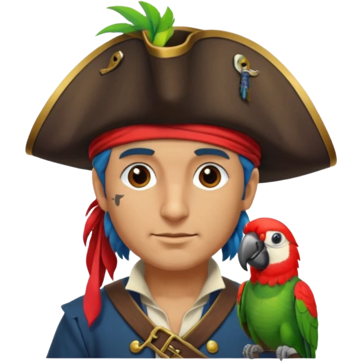 pirate and parrot emoji
