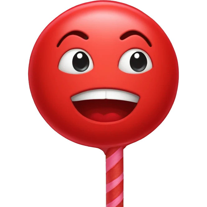red candy whit face emoji