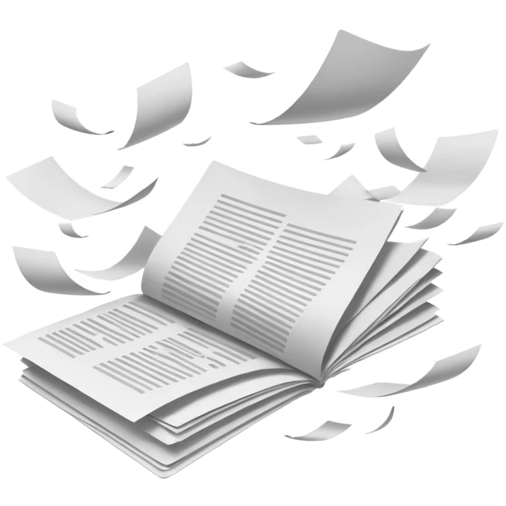 papers flying emoji