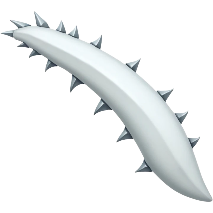 iOS style emoji, minimal dragon fang, dark fantasy object emoji