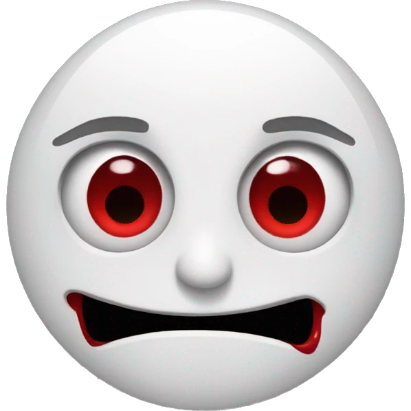 Bloodshot eyes, smiling emoji