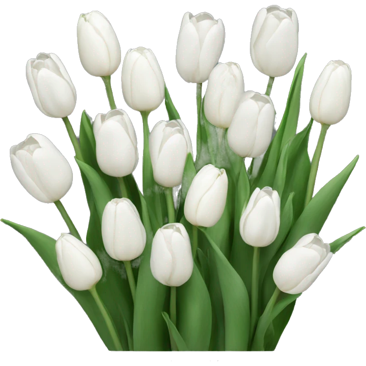 white tulips emoji