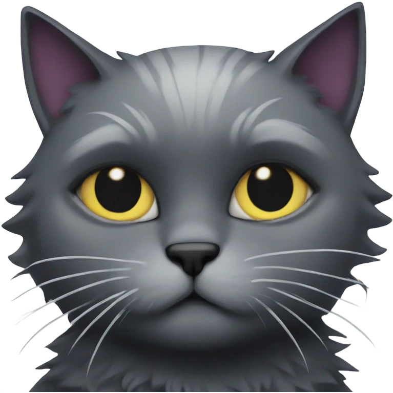 Goth cat emoji