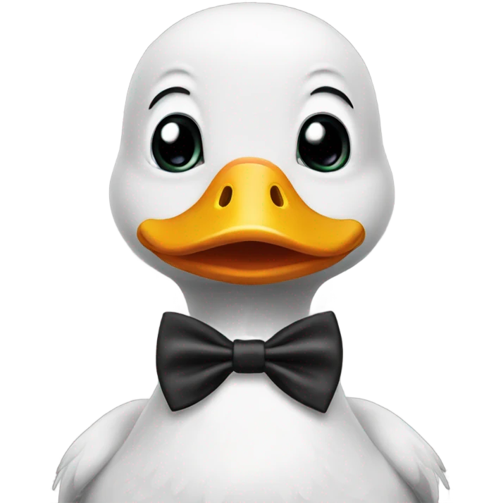 Duck with a bow tie emoji
