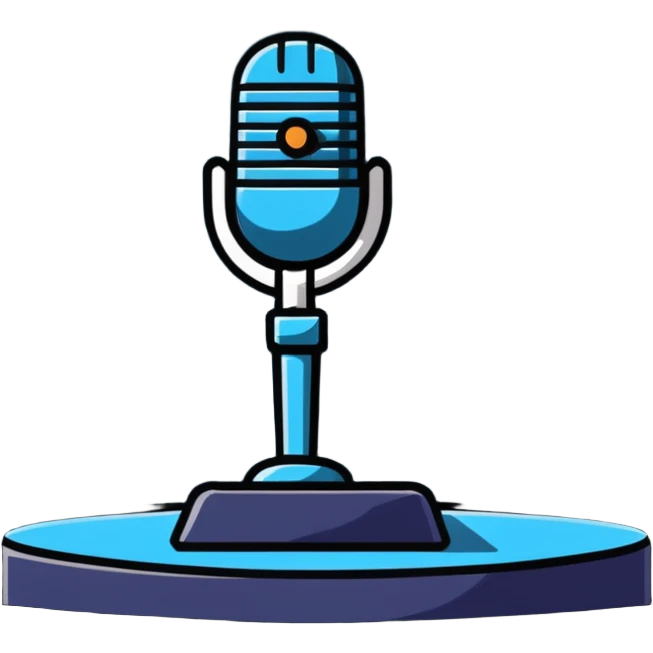 Microphone on stage with spotlights emoji