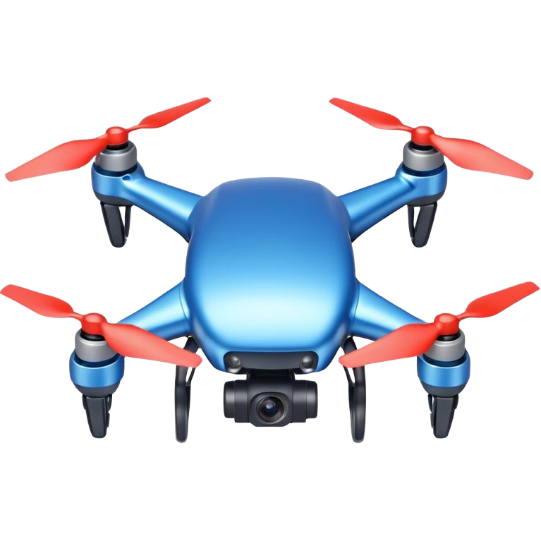 Blue Drone – camera lens, Courier Drones. emoji
