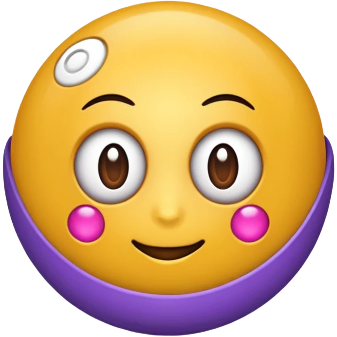 bola branco e roxa emoji