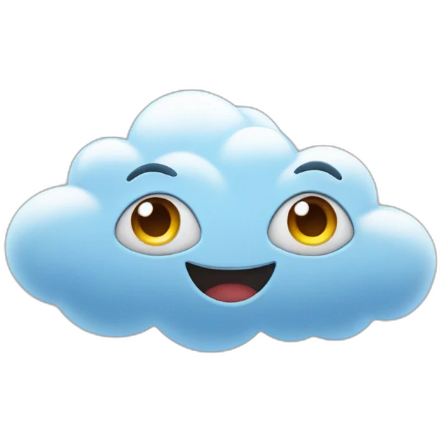 cloud with hart eyes emoji