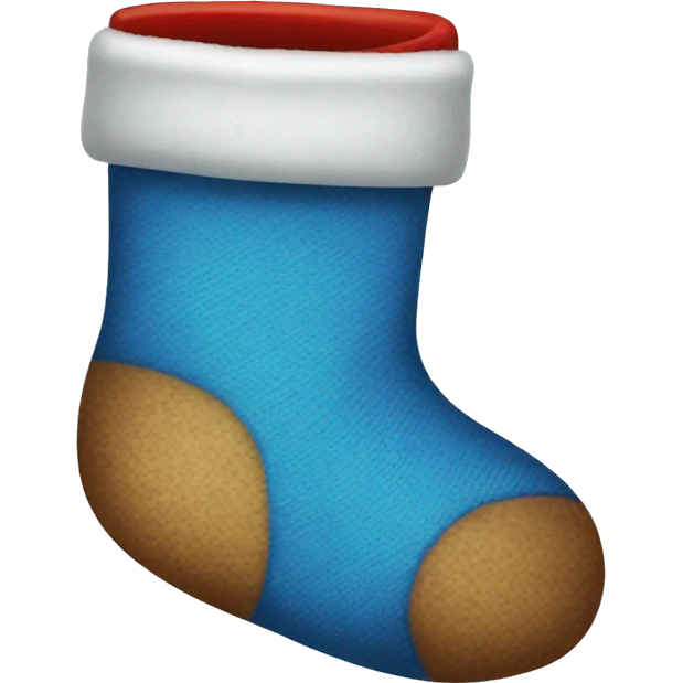 blue christmas sock emoji