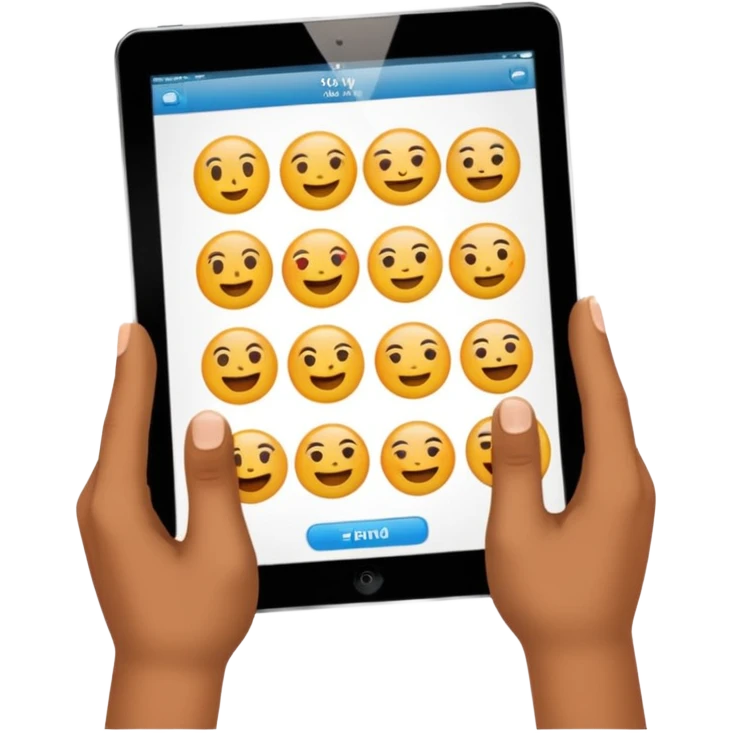 Hands holdholding ipad like emjis emoji