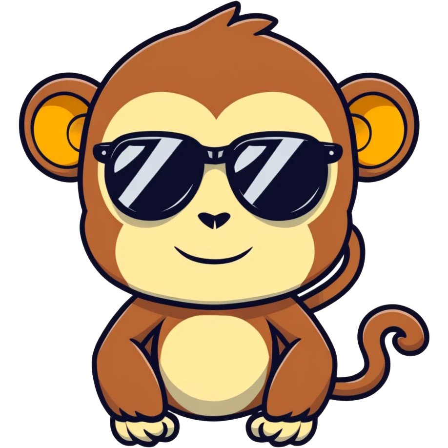 Monkey with sunglases emoji