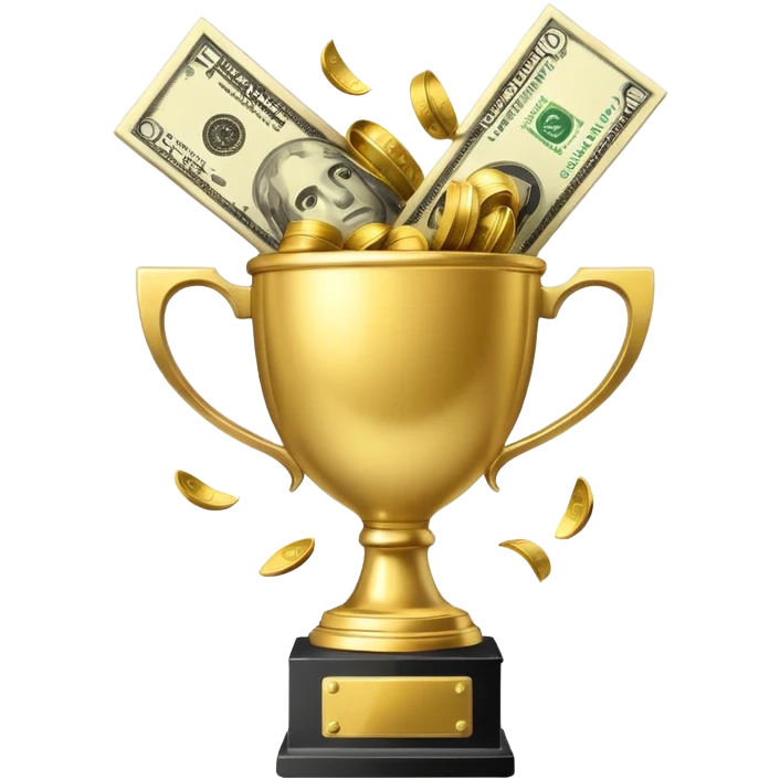 B trophy money themed emoji