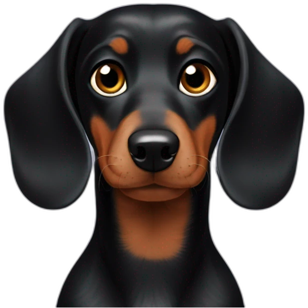 black dachshund dog emoji