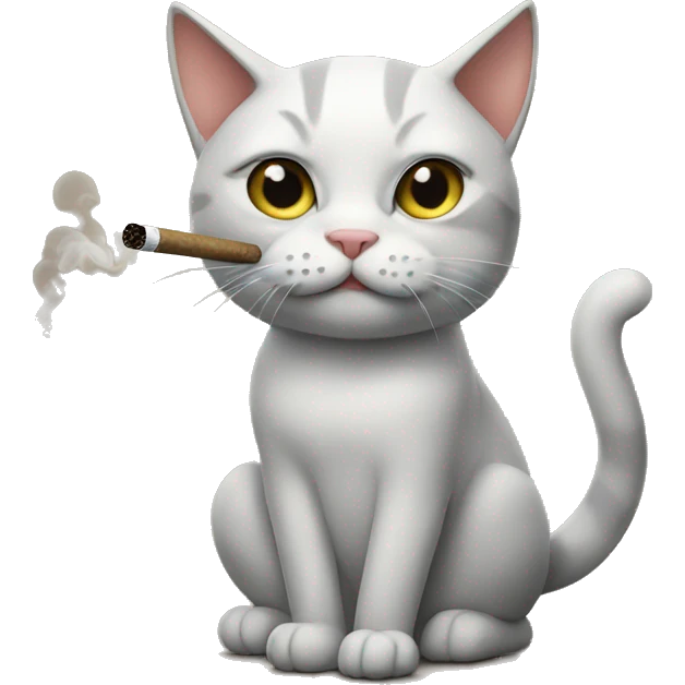 Cat smoking emoji