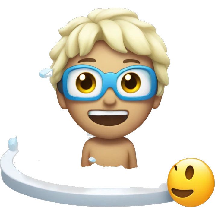freezing ice bath with ice emoji