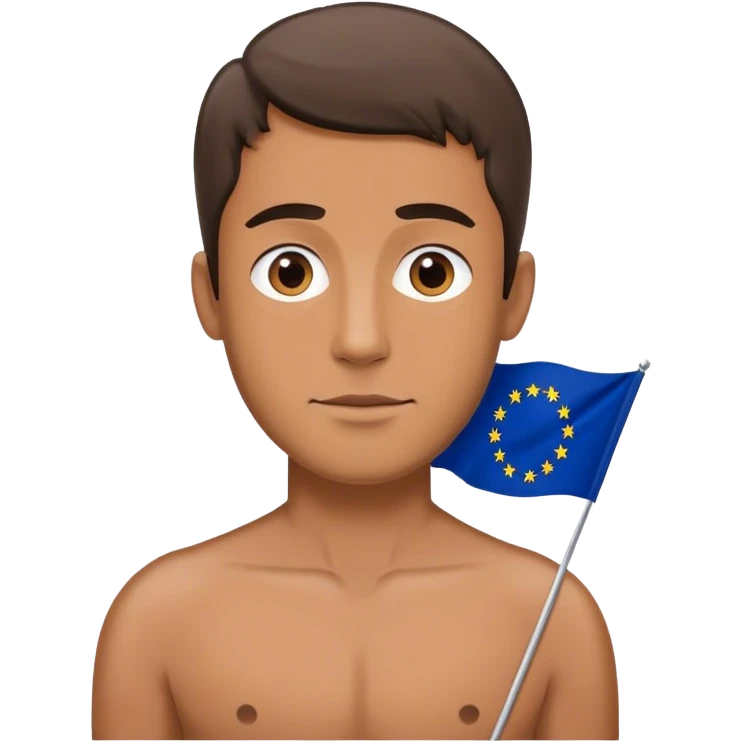 man with european union flag emoji