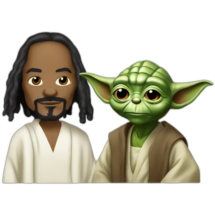 Yoda with snoop dog emoji