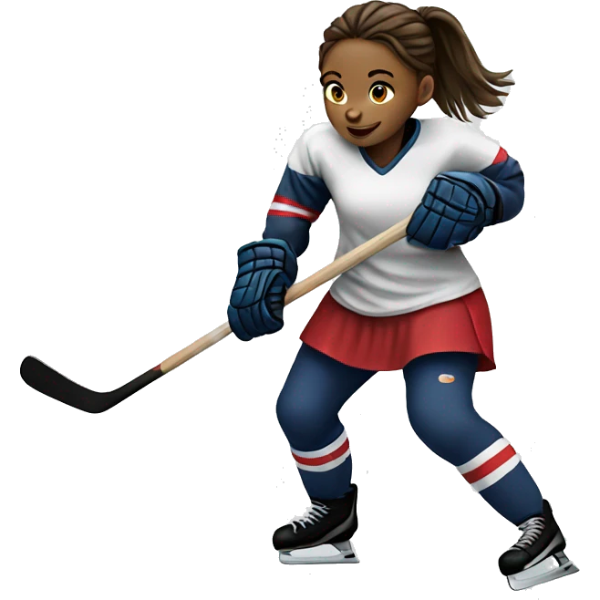 girl playing hockey emoji