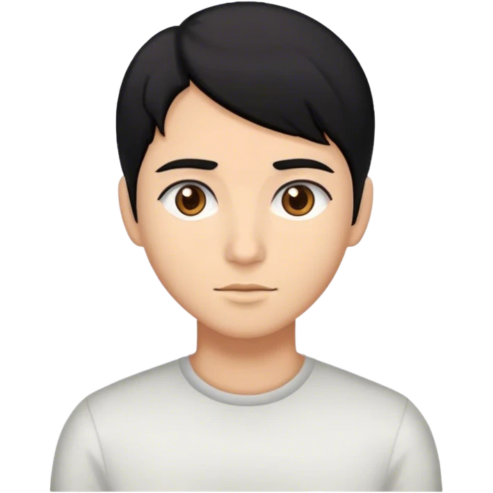 Capelli neri occhi castani emoji