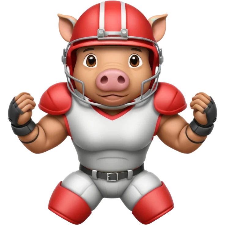 american football player pig emoji
