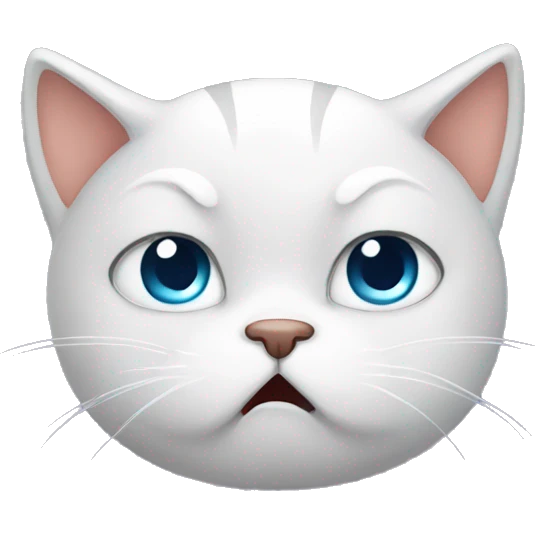 Frustrated cat emoji