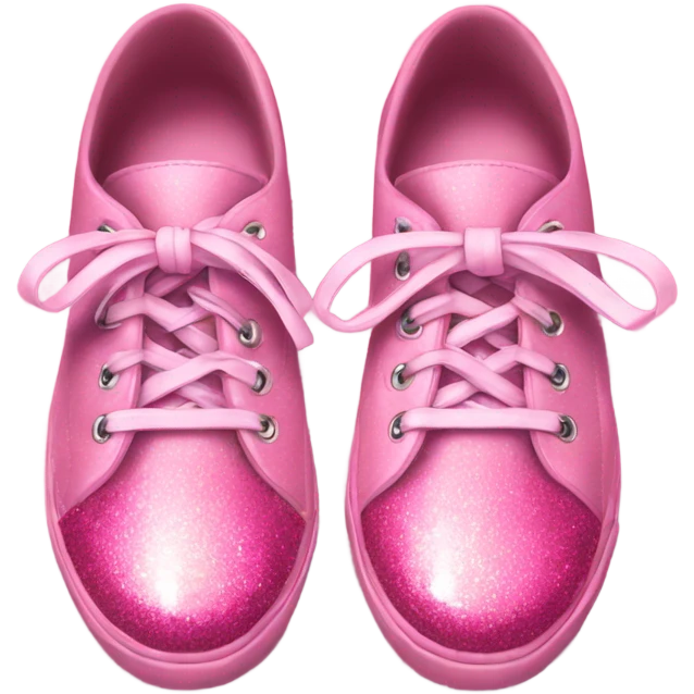 cute pink shoes with sparkle emoji