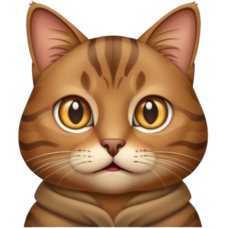 Scared brown tabby cat  emoji