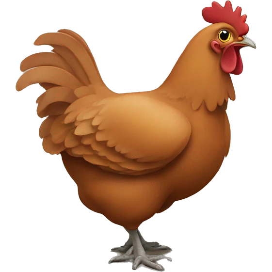 brown chicken emoji