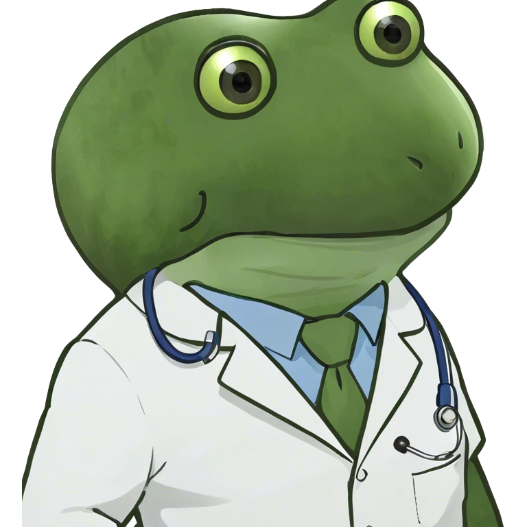 bufo wearing a doctor suit emoji