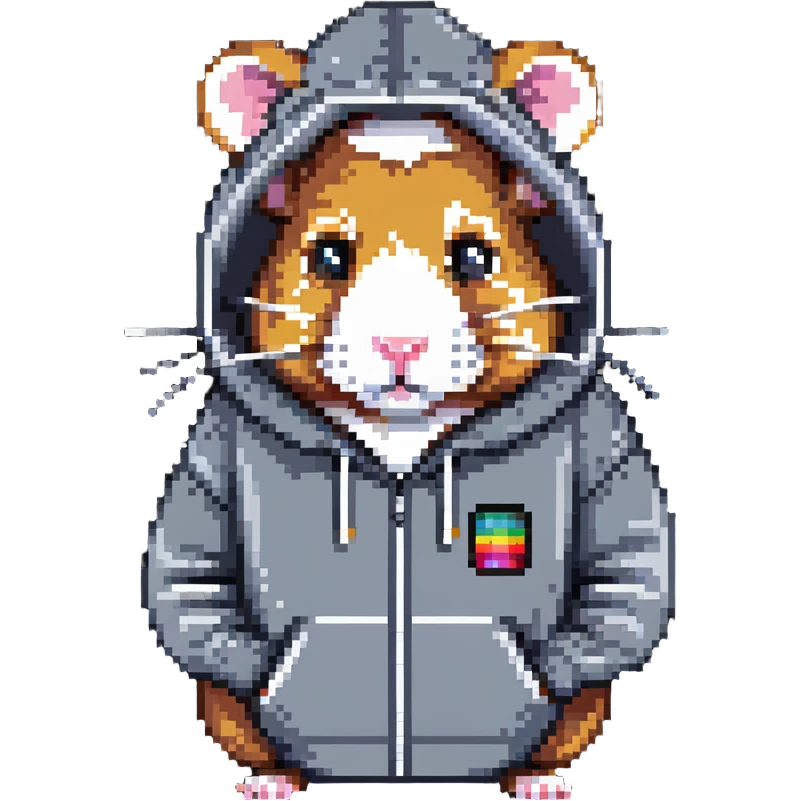 Hamster in a hoodie emoji