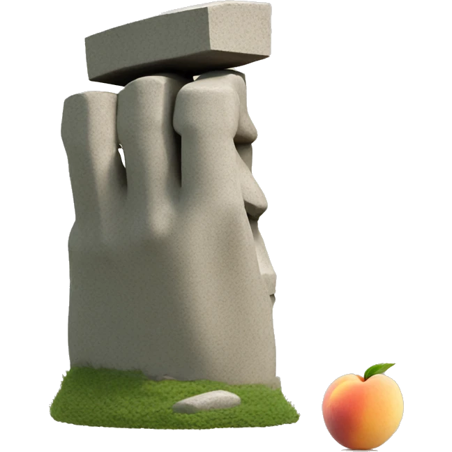 Stonehenge with hand slapping peach emoji