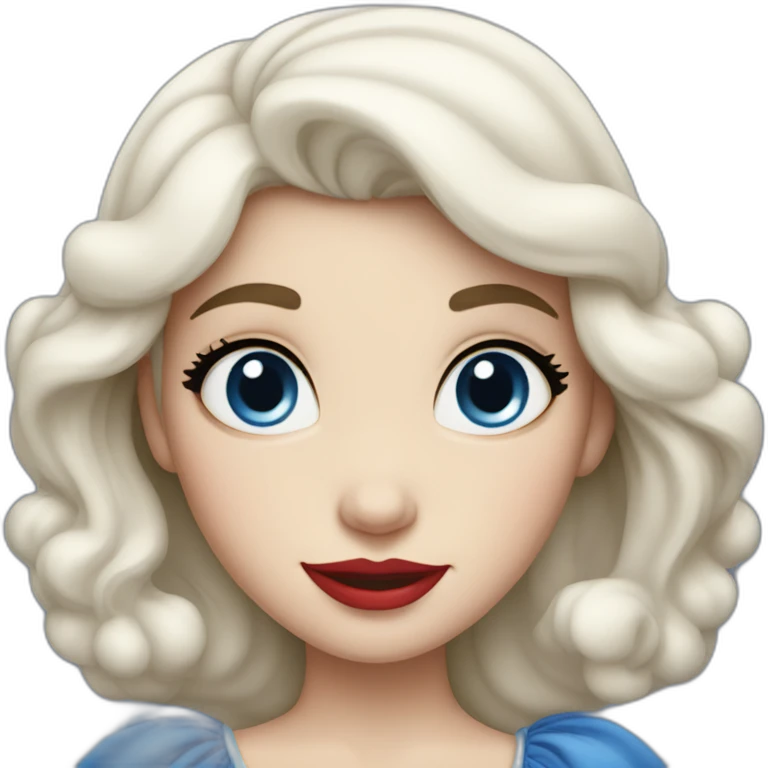 Blue-eyed snow white Disney character emoji