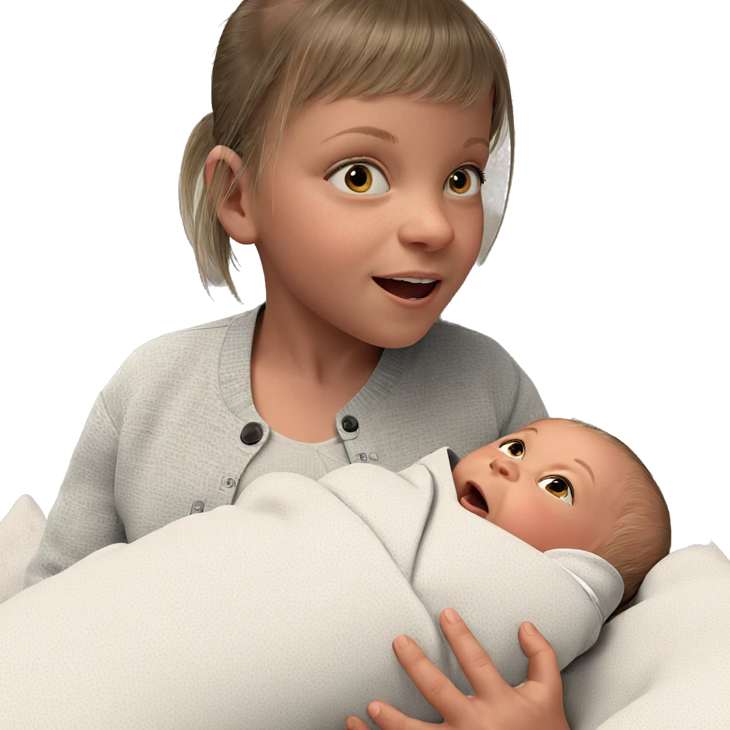 realistic portrait of baby girl emoji