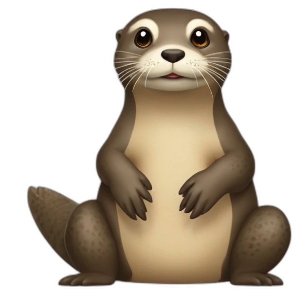 Loutre sur tortue  emoji