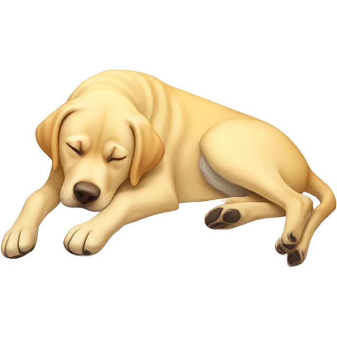Yellow lab napping on mars  emoji